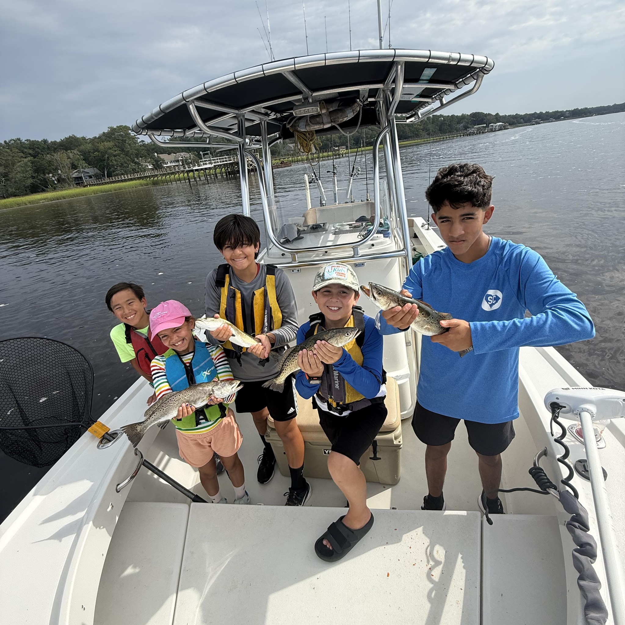 Kids fishing